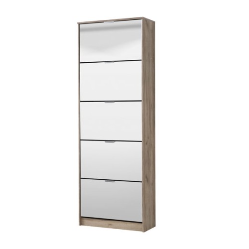 ΠΑΠΟΥΤΣΟΘΗΚΗ Hugo 25 Grey Oak ΜΕ ΚΑΘΡΕΦΤΗ 67*28*191.5