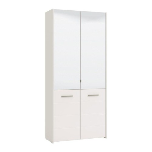 ΠΑΠΟΥΤΣΟΘΗΚΗ ΜΕ ΚΑΘΡΕΦΤΗ MENORCA 2K 2OG ΛΕΥΚΟ HIGH GLOSS 89.5*37.5*199εκ