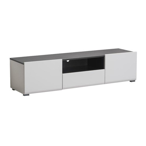 ΕΠΙΠΛΟ ΤΗΛΕΟΡΑΣΗΣ Enzo 150 Λευκό-Black Grey Wood 153*41.5*38.5