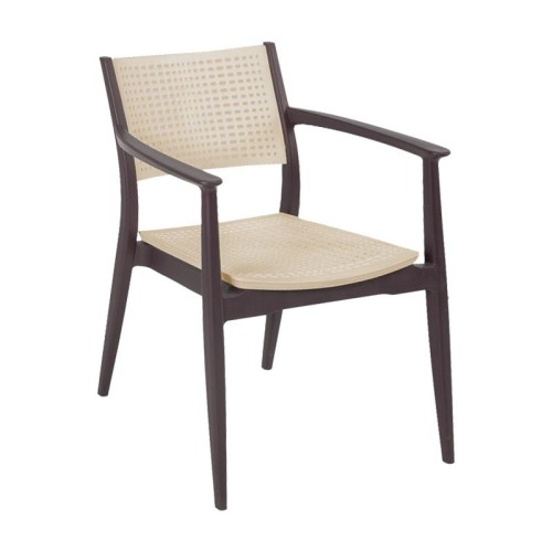 ΚΑΡΕΚΛΑ ΕΞΟΧΗΣ Fylliana "Irmak" ΚΑΦΕ ΜΕ ΜΠΕΖ ΧΡΩΜΑ 57,5x55x80εκ