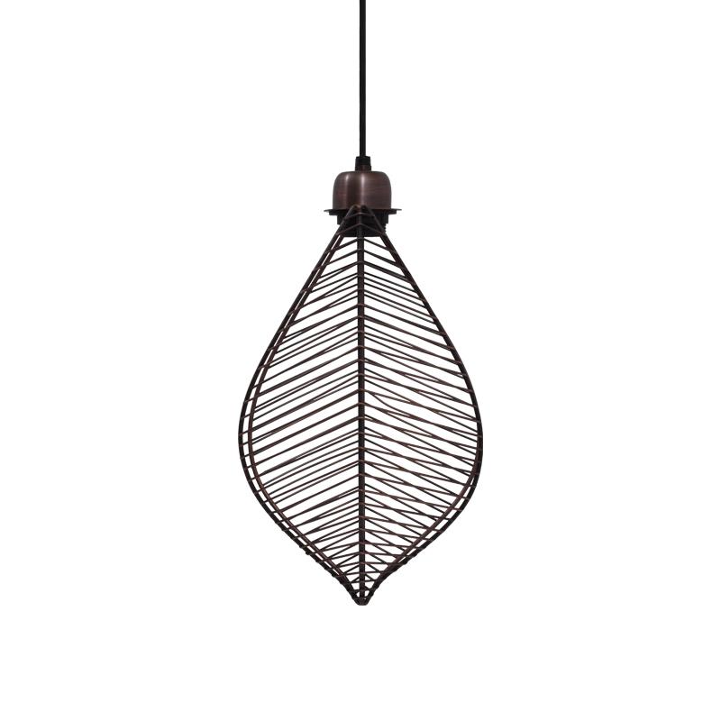 ΜΟΝΟΦΩΤΟ ΜΕΤΑΛΛΙΚΟ Fylliana Leaf COPPER ΧΡΩΜΑ 21,5x15x39εκ