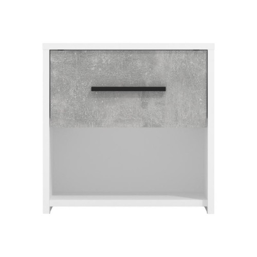 ΣΕΤ 2 ΚΟΜΟΔΙΝΑ VARADERO 2NO1F ΛΕΥΚΟ-CONCRETE 42x33x42εκ