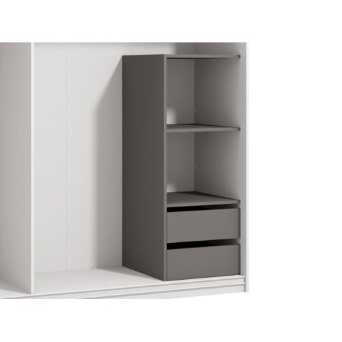 ΣΕΤ ΡΑΦΙΑ FUP 2F ΓΚΡΙ ΓΡΑΦΙΤΗΣ ΧΡΩΜΑ 46,5x45,5x116,5εκ