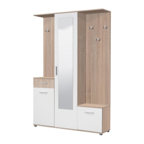 ΣΤΑΝΤ ΧΟΛ ΚΑΙ ΠΑΠΟΥΤΣΟΘΗΚΗ Fylliana MARTIN SONOMA/ΛΕΥΚΟ 133,5x33x197,5εκ