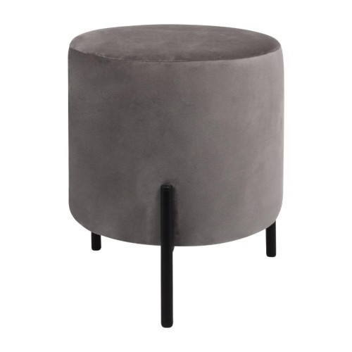 ΣΤΡΟΓΓΥΛΟ ΣΚΑΜΠΟ Fylliana Lux ΓΚΡΙ ΧΡΩΜΑ 33x33x38εκ