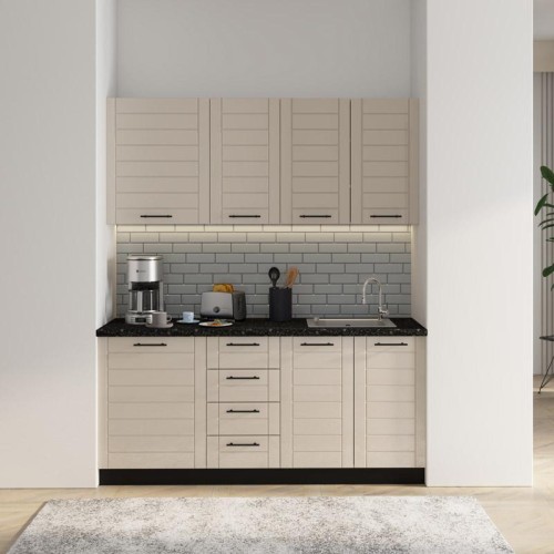 ΣΥΝΘΕΣΗ ΚΟΥΖΙΝΑΣ DRINA 180 ΛΕΥΚΟ-SAND HIGH GLOSS ΧΡΩΜΑ 180x60x213εκ ΣΥΝΘΕΣΗ ΚΟΥΖΙΝΑΣ DRINA 180 ΛΕΥΚΟ-SAND HIGH GLOSS ΧΡΩΜΑ 180x60x213εκ