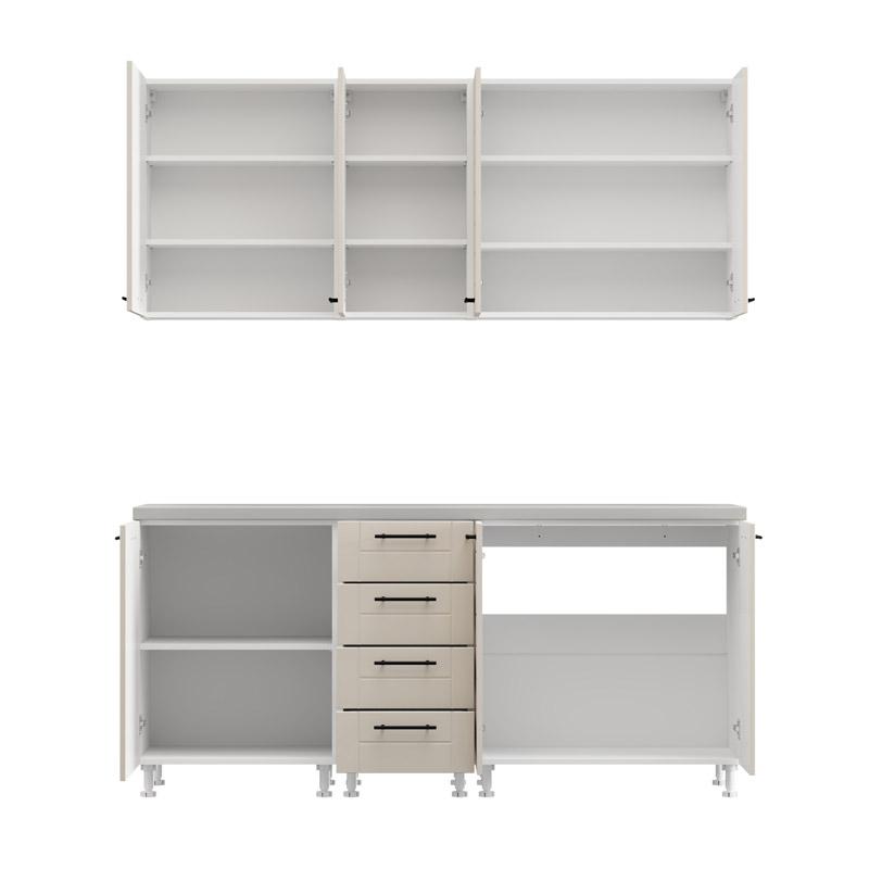 ΣΥΝΘΕΣΗ ΚΟΥΖΙΝΑΣ DRINA 180 ΛΕΥΚΟ-SAND HIGH GLOSS ΧΡΩΜΑ 180x60x213εκ ΣΥΝΘΕΣΗ ΚΟΥΖΙΝΑΣ DRINA 180 ΛΕΥΚΟ-SAND HIGH GLOSS ΧΡΩΜΑ 180x60x213εκ