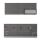 ΣΥΝΘΕΣΗ ΚΟΥΖΙΝΑΣ UNA 200 ΛΕΥΚΟ-ΓΚΡΙ HIGH GLOSS ΧΡΩΜΑ 200x60x213εκ ΣΥΝΘΕΣΗ ΚΟΥΖΙΝΑΣ UNA 200 ΛΕΥΚΟ-ΓΚΡΙ HIGH GLOSS ΧΡΩΜΑ 200x60x213εκ