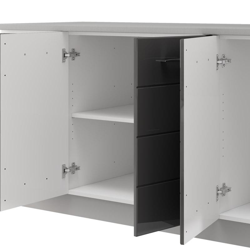ΣΥΝΘΕΣΗ ΚΟΥΖΙΝΑΣ UNA 200 ΛΕΥΚΟ-ΓΚΡΙ HIGH GLOSS ΧΡΩΜΑ 200x60x213εκ ΣΥΝΘΕΣΗ ΚΟΥΖΙΝΑΣ UNA 200 ΛΕΥΚΟ-ΓΚΡΙ HIGH GLOSS ΧΡΩΜΑ 200x60x213εκ