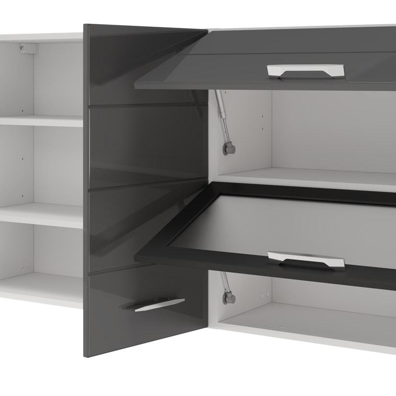 ΣΥΝΘΕΣΗ ΚΟΥΖΙΝΑΣ UNA 200 ΛΕΥΚΟ-ΓΚΡΙ HIGH GLOSS ΧΡΩΜΑ 200x60x213εκ ΣΥΝΘΕΣΗ ΚΟΥΖΙΝΑΣ UNA 200 ΛΕΥΚΟ-ΓΚΡΙ HIGH GLOSS ΧΡΩΜΑ 200x60x213εκ
