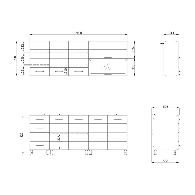 ΣΥΝΘΕΣΗ ΚΟΥΖΙΝΑΣ UNA 200 ΛΕΥΚΟ-ΓΚΡΙ HIGH GLOSS ΧΡΩΜΑ 200x60x213εκ ΣΥΝΘΕΣΗ ΚΟΥΖΙΝΑΣ UNA 200 ΛΕΥΚΟ-ΓΚΡΙ HIGH GLOSS ΧΡΩΜΑ 200x60x213εκ