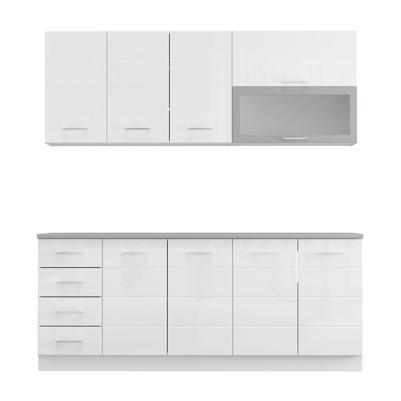 ΣΥΝΘΕΣΗ ΚΟΥΖΙΝΑΣ UNA 200 ΛΕΥΚΟ-ΛΕΥΚΟ HIGH GLOSS ΧΡΩΜΑ 200x60x213εκ ΣΥΝΘΕΣΗ ΚΟΥΖΙΝΑΣ UNA 200 ΛΕΥΚΟ-ΛΕΥΚΟ HIGH GLOSS ΧΡΩΜΑ 200x60x213εκ