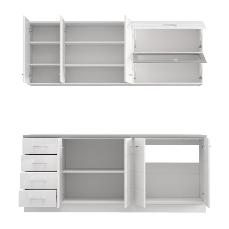 ΣΥΝΘΕΣΗ ΚΟΥΖΙΝΑΣ UNA 200 ΛΕΥΚΟ-ΛΕΥΚΟ HIGH GLOSS ΧΡΩΜΑ 200x60x213εκ ΣΥΝΘΕΣΗ ΚΟΥΖΙΝΑΣ UNA 200 ΛΕΥΚΟ-ΛΕΥΚΟ HIGH GLOSS ΧΡΩΜΑ 200x60x213εκ