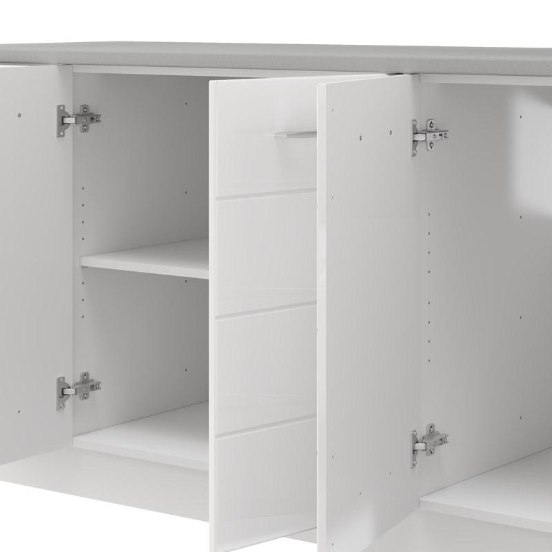 ΣΥΝΘΕΣΗ ΚΟΥΖΙΝΑΣ UNA 200 ΛΕΥΚΟ-ΛΕΥΚΟ HIGH GLOSS ΧΡΩΜΑ 200x60x213εκ ΣΥΝΘΕΣΗ ΚΟΥΖΙΝΑΣ UNA 200 ΛΕΥΚΟ-ΛΕΥΚΟ HIGH GLOSS ΧΡΩΜΑ 200x60x213εκ
