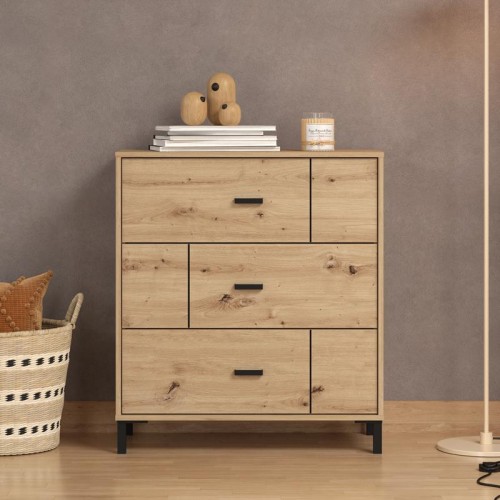 ΣΥΡΤΑΡΙΕΡΑ ALERIA 80 3F ARTISAN OAK ΧΡΩΜΑ 77x40x90εκ