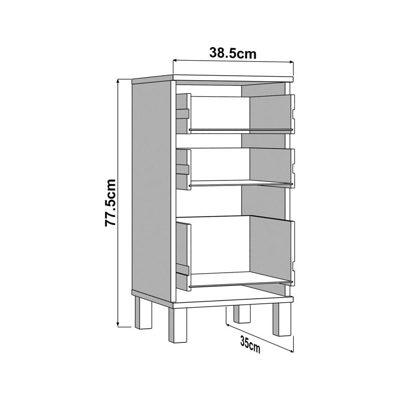 ΣΥΡΤΑΡΙΕΡΑ ALMOND 38 3F ARTISAN OAK ΧΡΩΜΑ 39x35x78εκ ΣΥΡΤΑΡΙΕΡΑ ALMOND 38 3F ARTISAN OAK ΧΡΩΜΑ 39x35x78εκ