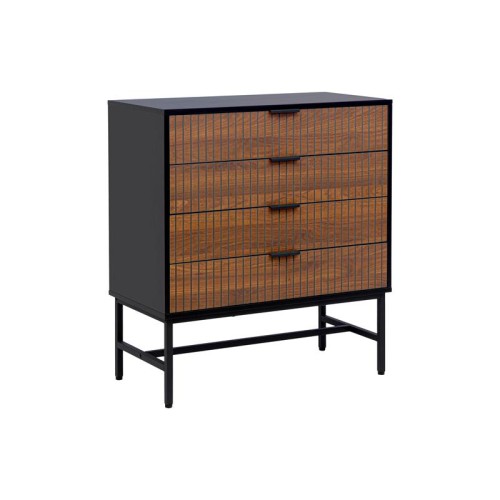 ΣΥΡΤΑΡΙΕΡΑ Fylliana FL2405 ΜΑΥΡΟ-GREY OAK ΧΡΩΜΑ 150x40x75εκ