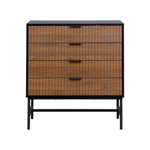 ΣΥΡΤΑΡΙΕΡΑ Fylliana FL2405 ΜΑΥΡΟ-GREY OAK ΧΡΩΜΑ 150x40x75εκ