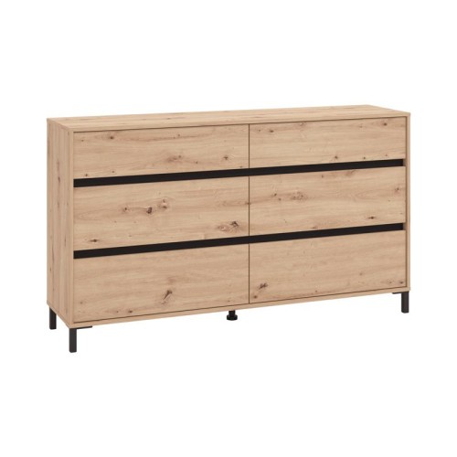 ΣΥΡΤΑΡΙΕΡΑ MARRON 157 6F ARTISAN OAK/ΜΑΥΡΟ ΜΑΤΤ ΧΡΩΜΑ 157x40x90εκ