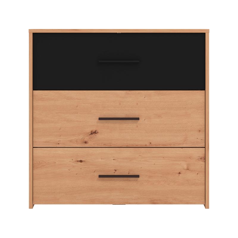 ΣΥΡΤΑΡΙΕΡΑ VARADERO 3F ARTISAN OAK-ΜΑΥΡΟ 80,5x33x80,5εκ