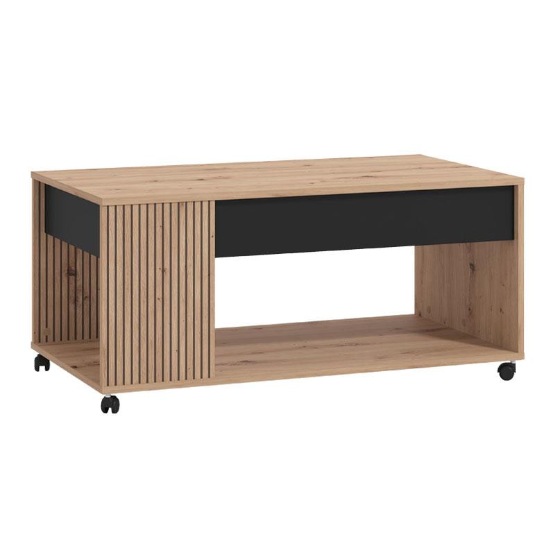 ΤΡΑΠΕΖΑΚΙ ΣΑΛΟΝΙΟΥ MAYENNE ARTISAN OAK-ΜΑΥΡΟ MAT 101x55x45εκ ΤΡΑΠΕΖΑΚΙ ΣΑΛΟΝΙΟΥ MAYENNE ARTISAN OAK-ΜΑΥΡΟ MAT 101x55x45εκ