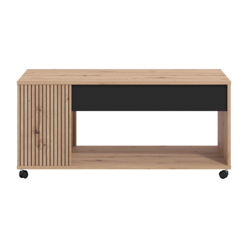 ΤΡΑΠΕΖΑΚΙ ΣΑΛΟΝΙΟΥ MAYENNE ARTISAN OAK-ΜΑΥΡΟ MAT 101x55x45εκ ΤΡΑΠΕΖΑΚΙ ΣΑΛΟΝΙΟΥ MAYENNE ARTISAN OAK-ΜΑΥΡΟ MAT 101x55x45εκ