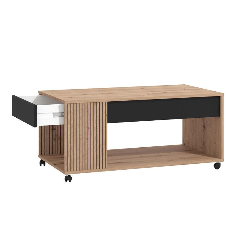 ΤΡΑΠΕΖΑΚΙ ΣΑΛΟΝΙΟΥ MAYENNE ARTISAN OAK-ΜΑΥΡΟ MAT 101x55x45εκ ΤΡΑΠΕΖΑΚΙ ΣΑΛΟΝΙΟΥ MAYENNE ARTISAN OAK-ΜΑΥΡΟ MAT 101x55x45εκ