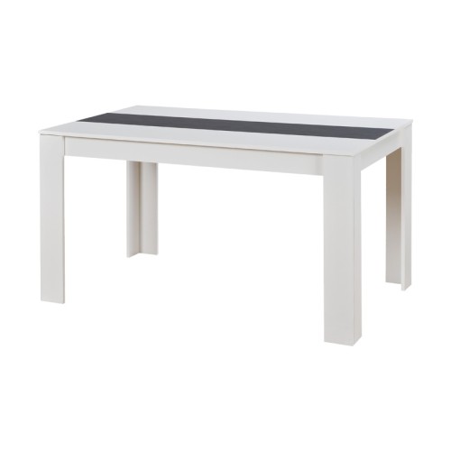 ΤΡΑΠΕΖΙ DOMUS WHITE/BLACK-GREY WOOD 135x80.5x74.5εκ