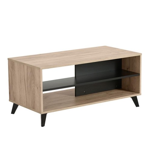 ΤΡΑΠΕΖΙ ΣΑΛΟΝΙΟΥ UMBRIA KS GREY OAK-ΜΑΥΡΟ 101x50x47εκ m.r.b