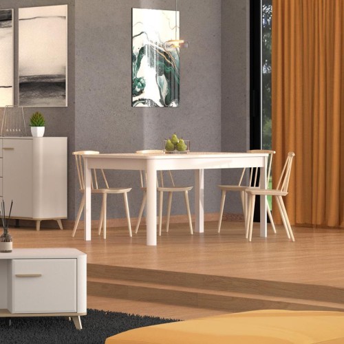 ΤΡΑΠΕΖΙ ΤΡΑΠΕΖΑΡΙΑΣ ΑΝΟΙΓΟΜΕΝΟ DARWEN CASHMERE/CASHMERE MATT FOIL 160x90x77εκ