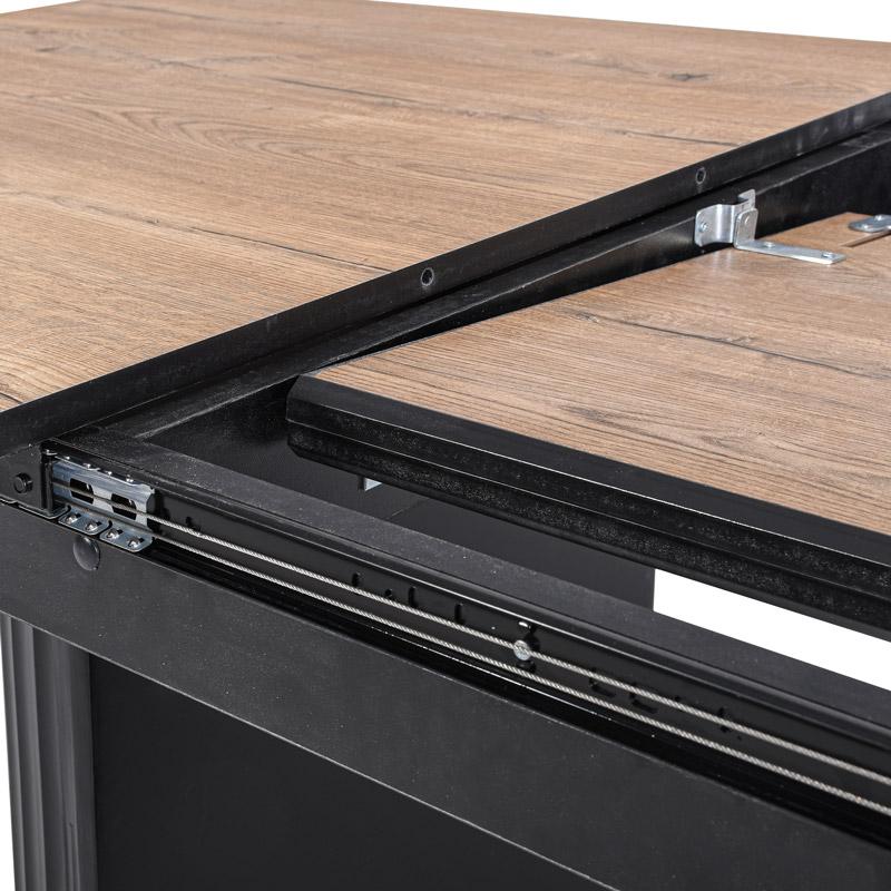 ΤΡΑΠΕΖΙ ΤΡΑΠΕΖΑΡΙΑΣ ΑΝΟΙΓΟΜΕΝΟ Fylliana "Premium 2" RUSTIC OAK ΧΡΩΜΑ 160(+40)x90x75εκ