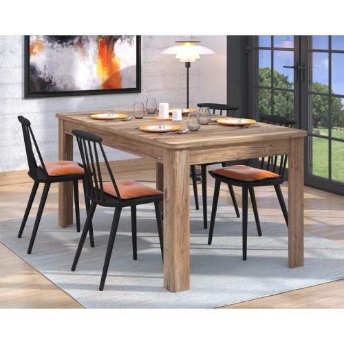 ΤΡΑΠΕΖΙ ΤΡΑΠΕΖΑΡΙΑΣ ΑΝΟΙΓΟΜΕΝΟ JERSEY FLAGSTAFF OAK 160(200)x91,5x76,5εκ