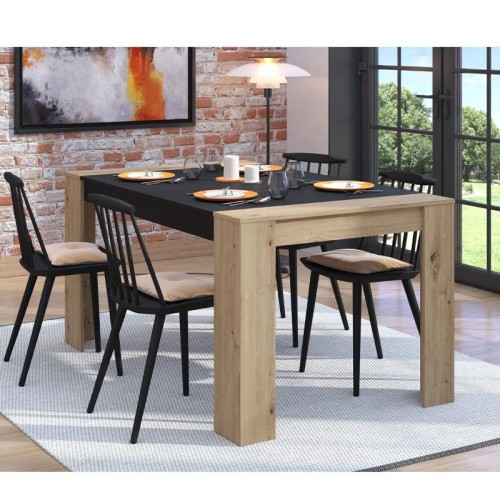 ΤΡΑΠΕΖΙ ΤΡΑΠΕΖΑΡΙΑΣ CARRARA 154 ARTISAN-ΜΑΥΡΟ 154x90,5x74,5εκ