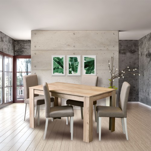 ΤΡΑΠΕΖΙ ΤΡΑΠΕΖΑΡΙΑΣ Itaka GREY OAK 135x80x75εκ