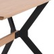 ΤΡΑΠΕΖΙ ΤΡΑΠΕΖΑΡΙΑΣ MDF ΜΕ ΚΑΠΛΑΜΑ ΔΡΥΣ Fylliana ΦΥΣΙΚΟ ΧΡΩΜΑ 160x80x75εκ