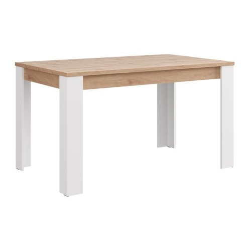 ΤΡΑΠΕΖΙ ΤΡΑΠΕΖΑΡΙΑΣ SPOLETO ΛΕΥΚΟ-ARTISAN OAK ΧΡΩΜΑ 135x80x76εκ