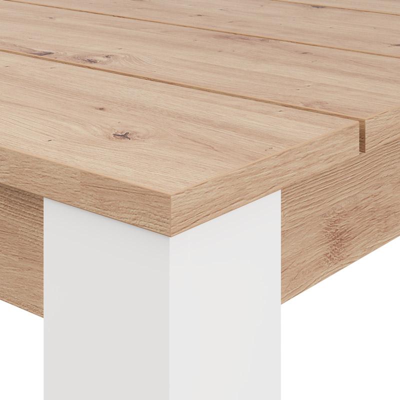 ΤΡΑΠΕΖΙ ΤΡΑΠΕΖΑΡΙΑΣ SPOLETO ΛΕΥΚΟ-ARTISAN OAK ΧΡΩΜΑ 135x80x76εκ
