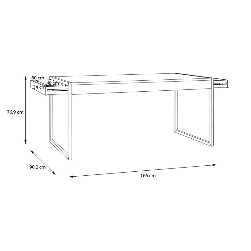 ΤΡΑΠΕΖΙ ΤΡΑΠΕΖΑΡΙΑΣ TERRANO RIVIERA OAK ΧΡΩΜΑ 166x90x77εκ ΤΡΑΠΕΖΙ ΤΡΑΠΕΖΑΡΙΑΣ TERRANO RIVIERA OAK ΧΡΩΜΑ 166x90x77εκ