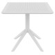 SKY WHITE 80X80X74εκ. ΤΡΑΠΕΖΙ ΠΟΛ/ΝΙΟΥ