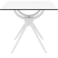 AIR ΤΡΑΠΕΖΙ 80Χ80Χ74εκ. WHITE LAMINATE 12mm