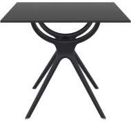 AIR ΤΡΑΠΕΖΙ 80Χ80Χ74εκ. BLACK LAMINATE 12mm