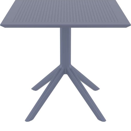 SKY DARK GREY 80X80X74εκ. ΤΡΑΠΕΖΙ ΠΟΛ/ΝΙΟΥ