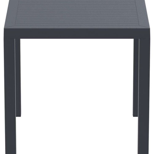 ARES ΤΡΑΠΕΖΙ 80Χ80Χ75εκ. DARK GREY ΠΟΛ/ΝΙΟΥ
