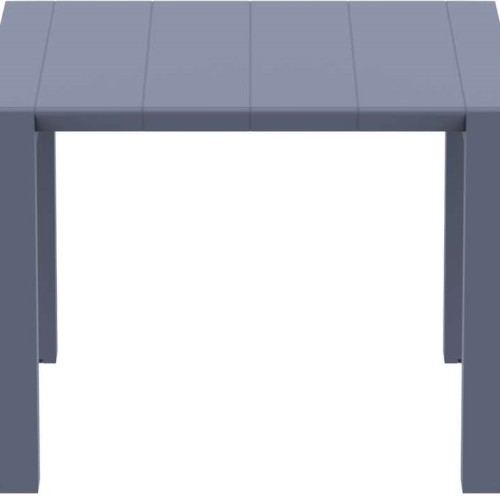 VEGAS DARK GREY 100X100/140Χ75εκ. ΕΠΕΚΤ. ΤΡΑΠΕΖΙ ΠΟΛ/ΝΙΟΥ