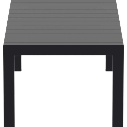 VEGAS BLACK 100X260/300Χ75εκ. ΕΠΕΚΤ.ΤΡΑΠΕΖΙ ΠΟΛ/ΝΙΟΥ