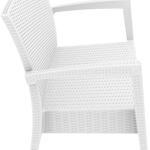 MIAMI WHITE ΚΑΝΑΠΕΣ 128Χ77Χ89εκ. ΠΟΛ/ΝΙΟΥ