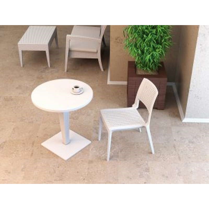 RIVA ΤΡΑΠΕΖΙ Φ70Χ74εκ. WHITE/BEPZAΛIT ΠΟΛ/ΝΙΟΥ