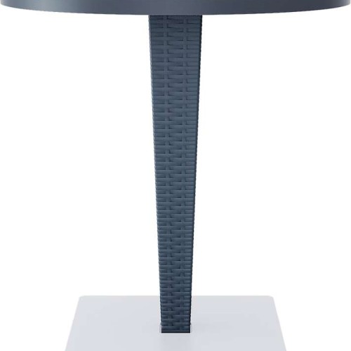 RIVA ΤΡΑΠΕΖΙ Φ70Χ74εκ. DARK GREY/BEPZAΛIT ΠΟΛ/ΝΙΟΥ