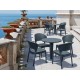 RIVA ΤΡΑΠΕΖΙ Φ70Χ74εκ. DARK GREY/BEPZAΛIT ΠΟΛ/ΝΙΟΥ