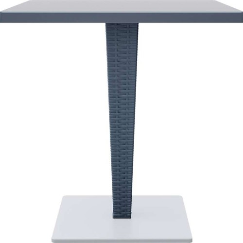 RIVA ΤΡΑΠΕΖΙ 70Χ70Χ74εκ. DARK GREY/BEPZAΛIT ΠΟΛ/ΝΙΟΥ